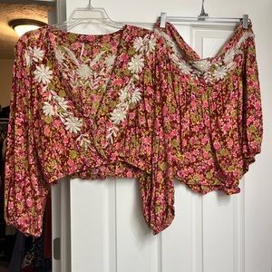Free People Nyomi Embroidered Set